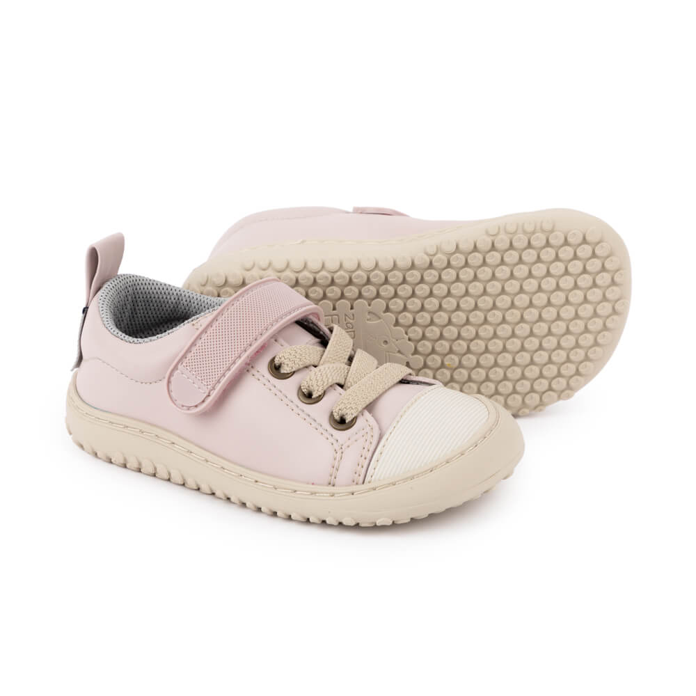 paterna-rocker-escolar Blanco Microfibra .zapatillas infantiles minimalistas para el colegio. Desarrollo natural del pie. Barefoot