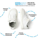 zapatillas infantiles deportivas respetuosas pies todo terreno onil rocker blanco aw25 03 | blanco microfibra