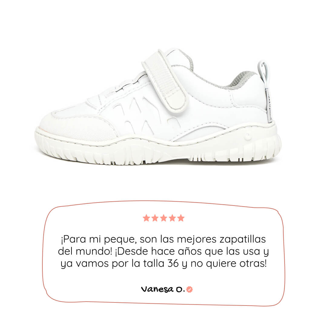 zapatillas infantiles deportivas respetuosas pies todo terreno onil rocker blanco ss26 01 | blanco microfibra