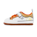 Paterna Comic Feroz AW23 Naranja Microfibra ,La zapatilla molona con estampado cómic que le da libertad plena a tu bebé