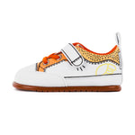 Paterna Comic Feroz AW23 Naranja Microfibra ,La zapatilla molona con estampado cómic que le da libertad plena a tu bebé