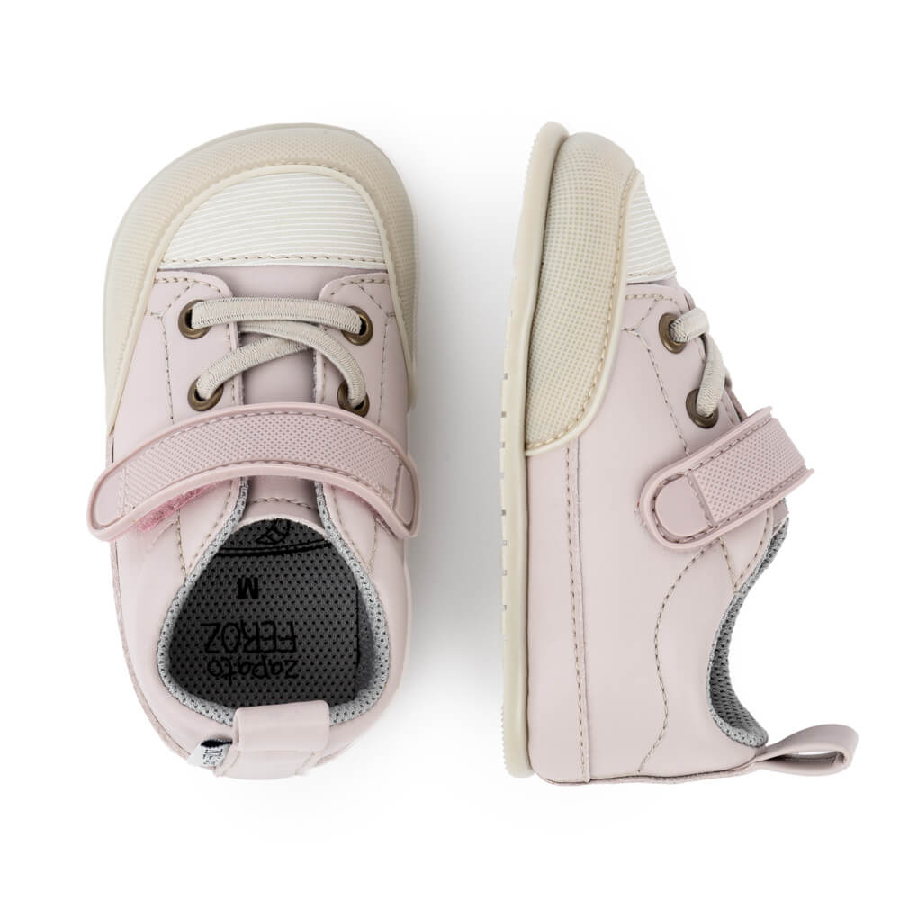 Paterna Feroz AW23 Ladrillo Microfibra ,Calzado minimalista para bebés con empeine medio y bajo. Veganas y en piel para primeros pasos.