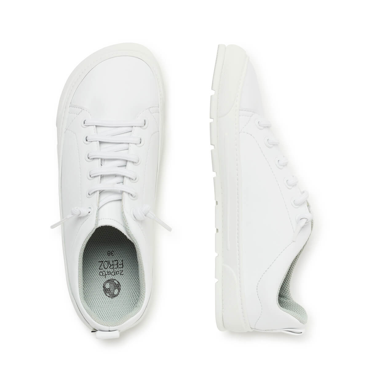 zapatillas minimalistas forma pie suela plana flexible color blanco paterna adulto aw24 03