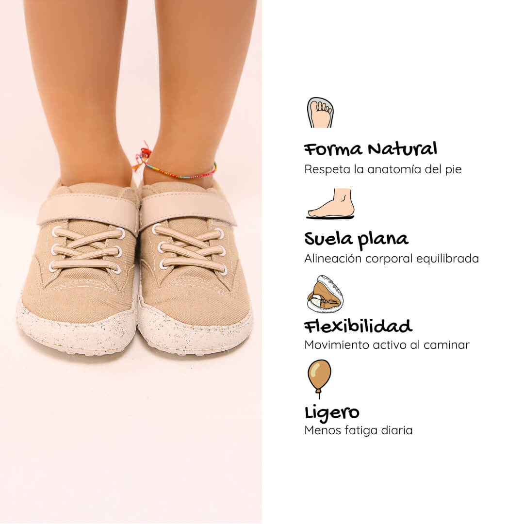 zapatillas minimalistas infantil tejano beige eliana rocker ss26 03