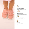 zapatillas minimalistas transpirables velcro bebes color rosa moraira rocker ss26 03