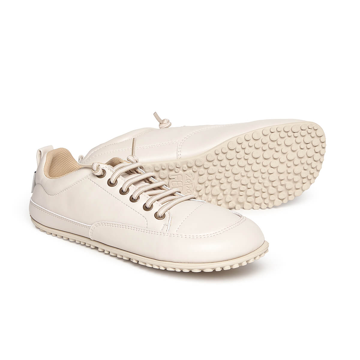 zapatillas piel comodas faciles poner mujer otono invierno color beige jerica adulto aw25 02