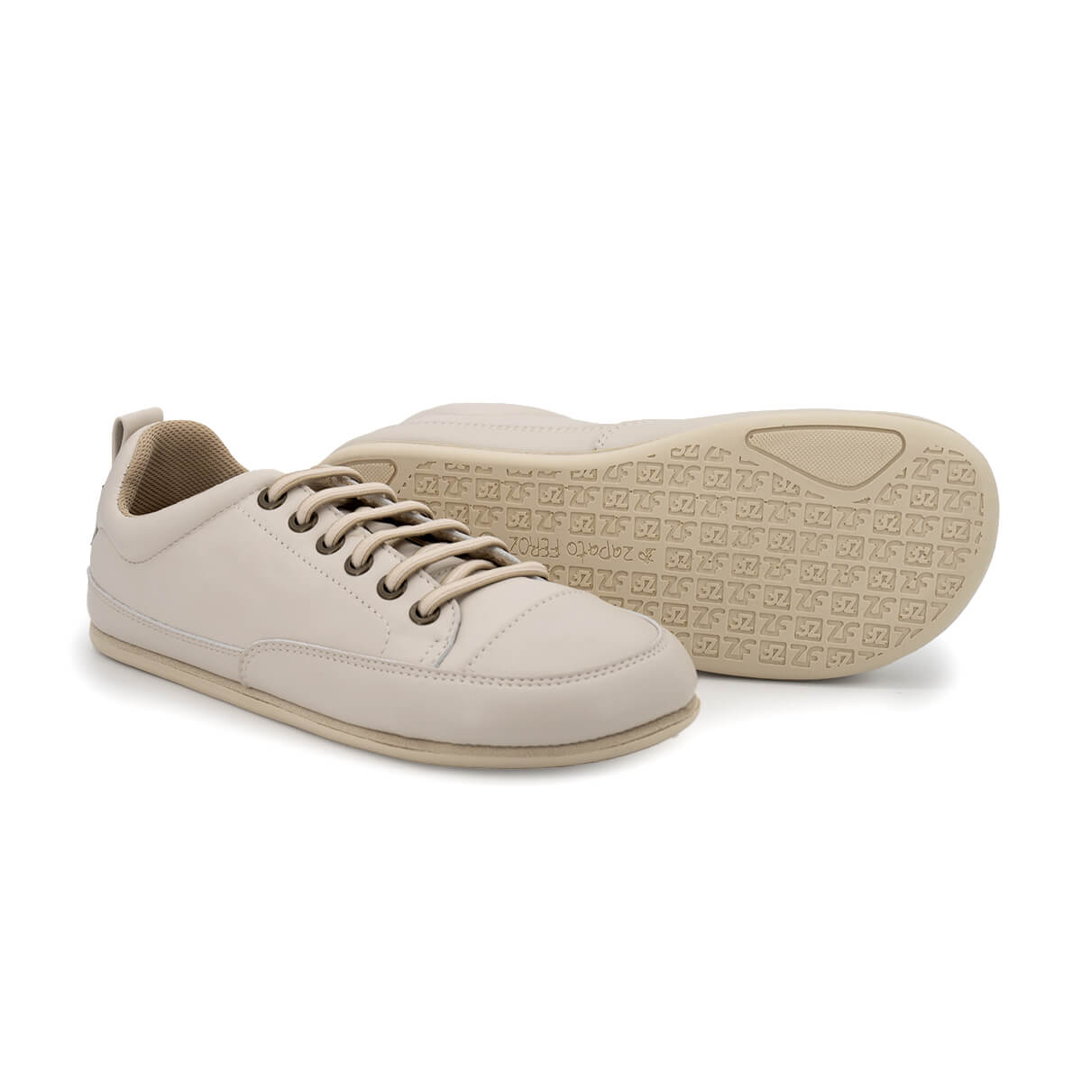 zapatillas piel comodas faciles poner mujer otono invierno color beige jerica adulto ss26 02