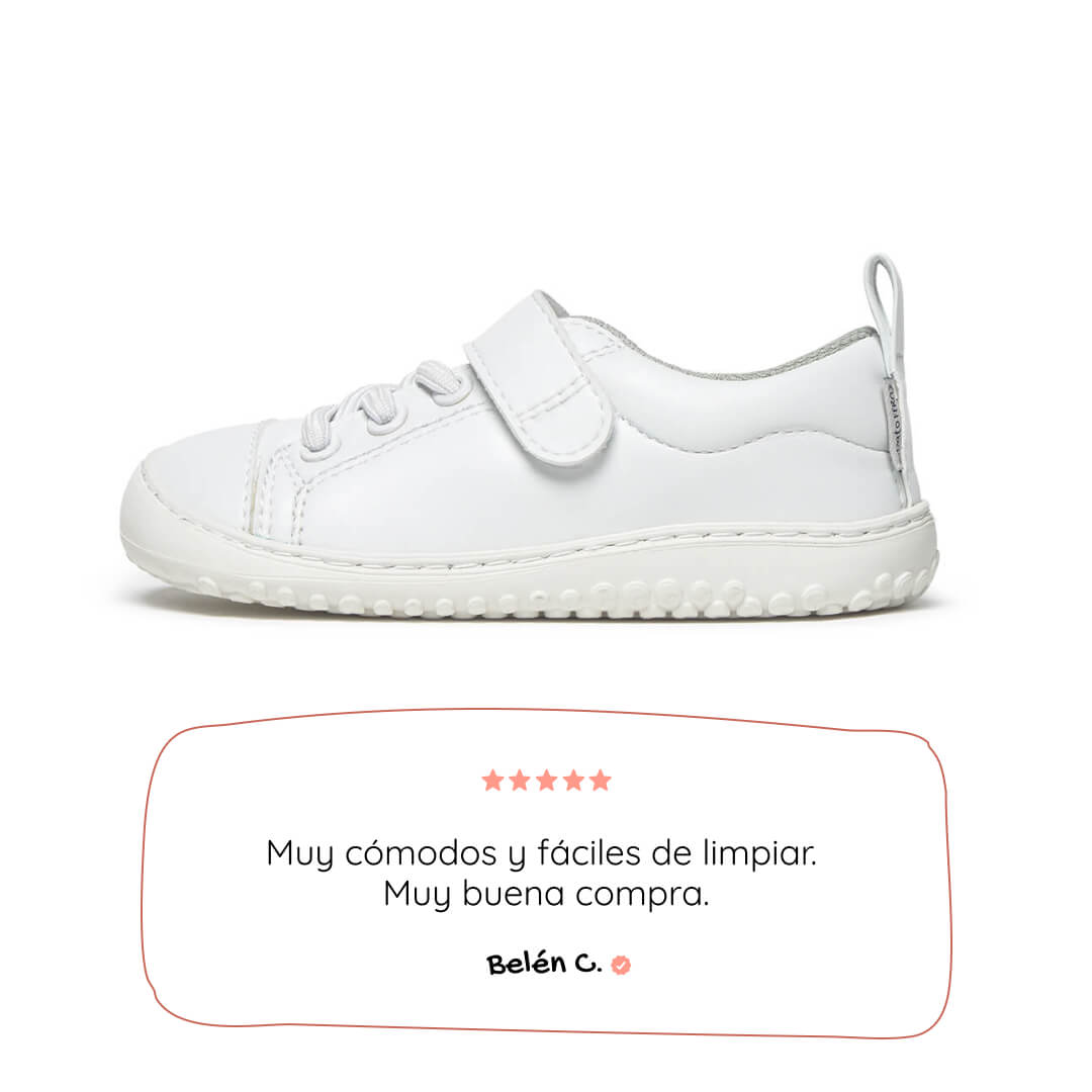 zapatillas respetuosas infantil veganas blanco paterna rocker ss26 01  | Blanco Microfibra