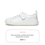 zapatillas respetuosas infantil veganas blanco paterna rocker ss26 01  | Blanco Microfibra