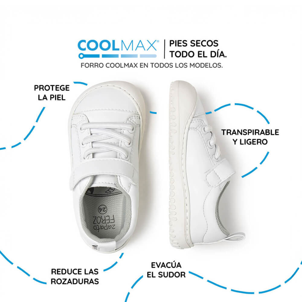 zapatillas respetuosas infantil veganas blanco paterna rocker ss26 04| Blanco Microfibra