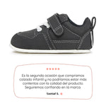 zapatillas respetuosas movimiento autonomia bebe color negro cheste feroz AW25 01 | negro microfibra nobuck