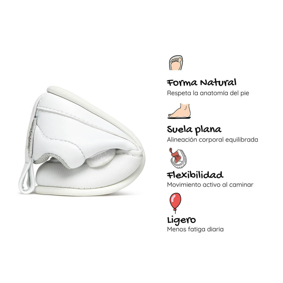 zapatillas respetuosas veganas bebes blanco paterna feroz ss26 05 | blanco microfibra