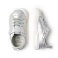zapatillas respetuosas veganas estilo casual rocker color plata blanco paterna rayo 03
