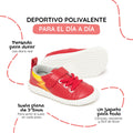 zapatillas respetuosas veganas estilo casual rocker color rojo paterna rayo 1000