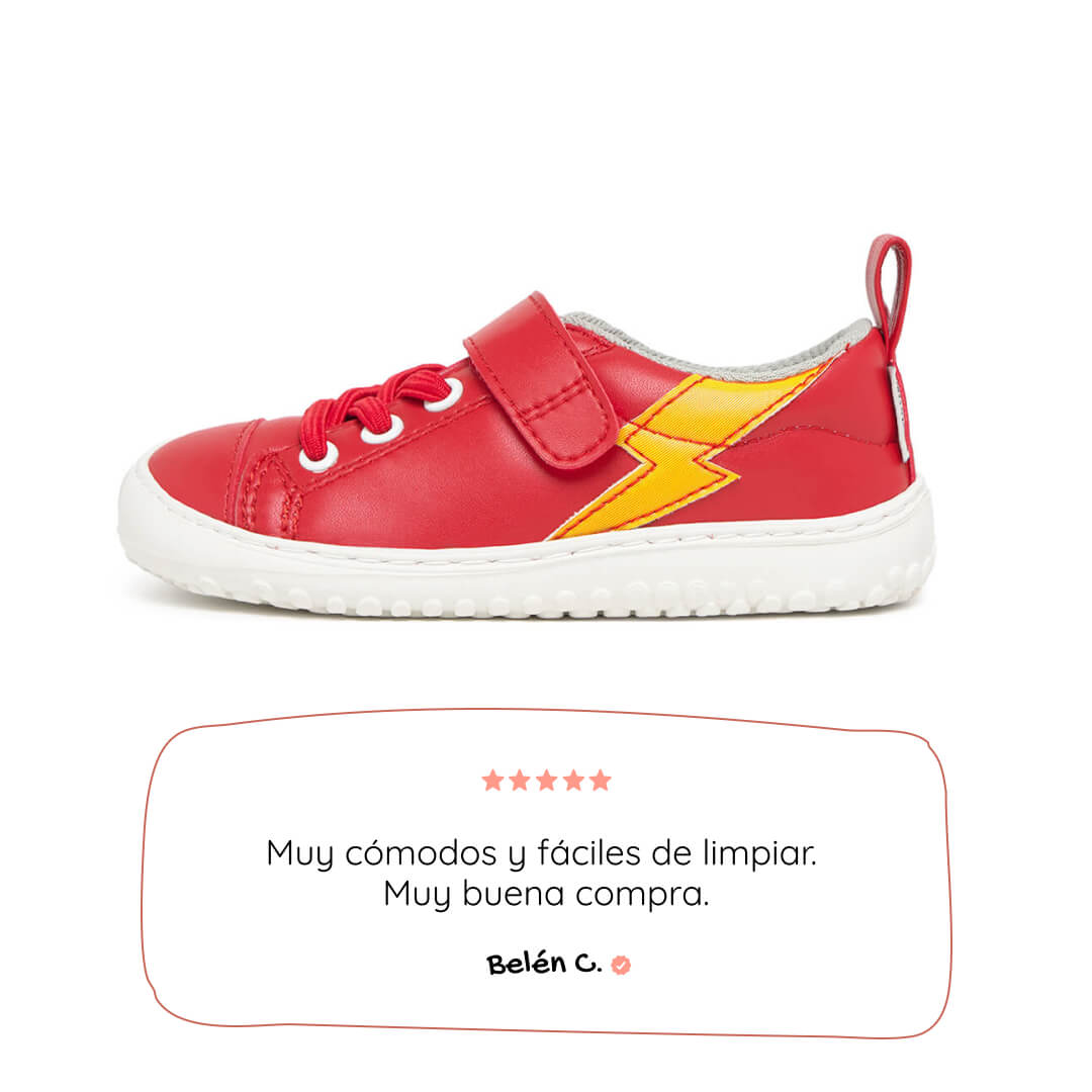 zapatillas respetuosas veganas estilo casual rocker color rojo paterna rayo ss26 01