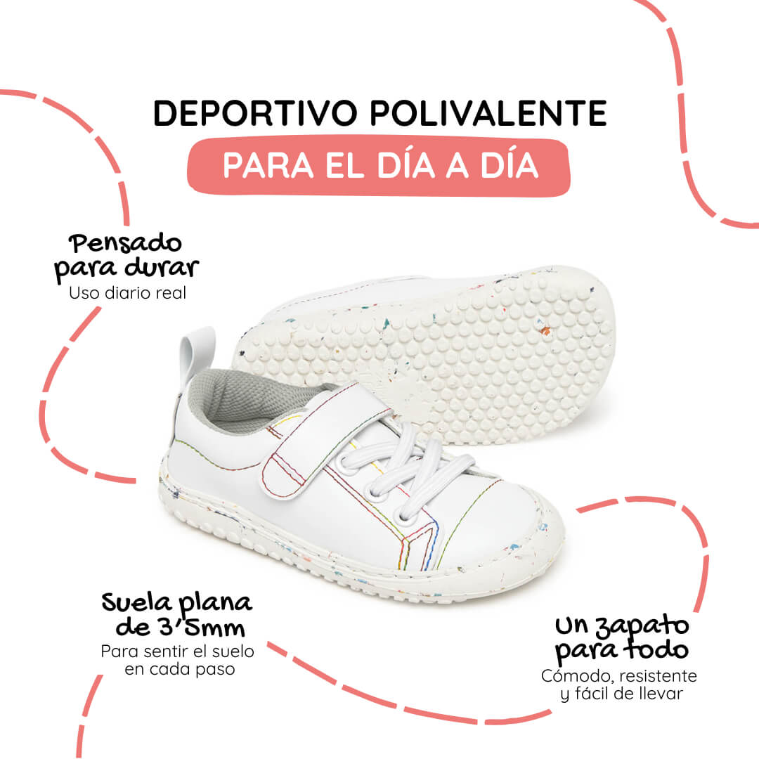 zapatillas respetuosas veganas estilo casual rocker multicolor paterna rayo 1000