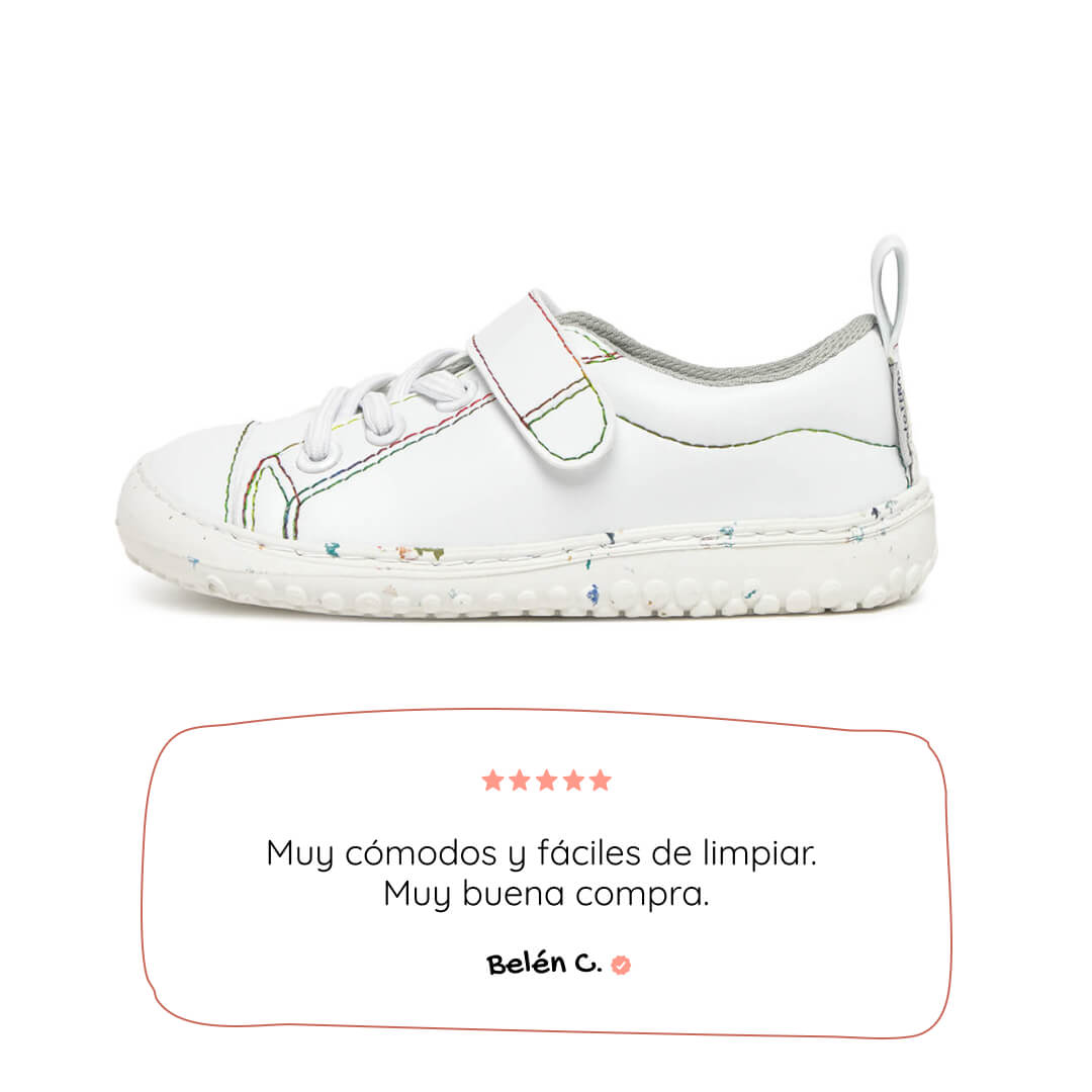zapatillas respetuosas veganas estilo casual rocker multicolor paterna rayo ss26 01 | Blanco Multicolor Microfibra