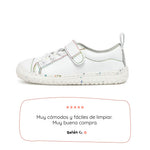 zapatillas respetuosas veganas estilo casual rocker multicolor paterna rayo ss26 01 | Blanco Multicolor Microfibra