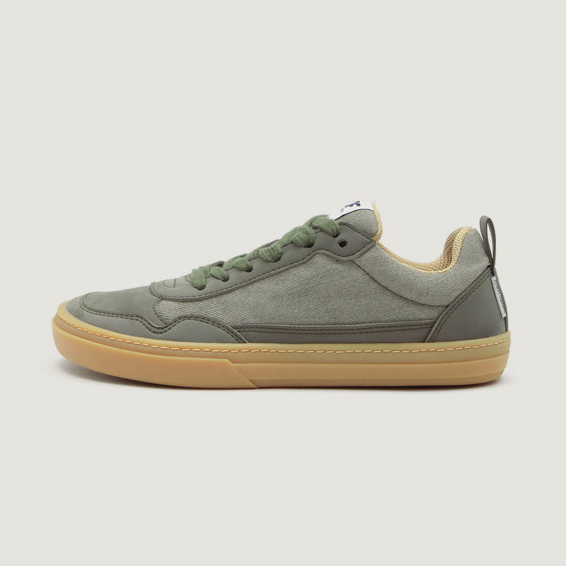 zapatillas respetuosas veganas sostenibles adulto color verde kaki caqui faura freekers aw24 01  | Kaki Microfibra Nobuck Tejano