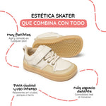 zapatillas respetusas estilo old school ninos color beige off white cheste rocker ss26 02 | Beige microfibra