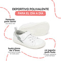 zapatillas respetusas veganas estilo casual paterna Rocker Microfibra Blanco Gris ss26 05