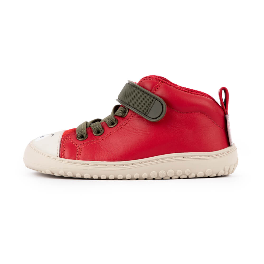 jucar-rocker-edicion-especial-zapatos-nuevos-aw23 Rojo Piel . zapatillas tipo bota niños colegio. Calzado respetuoso. Barefoot
