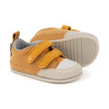 Moraira Feroz AW23 Mostaza Microfibra Nobuck ,Las zapatillas deportivas respetuosas con los pies de los bebés.
