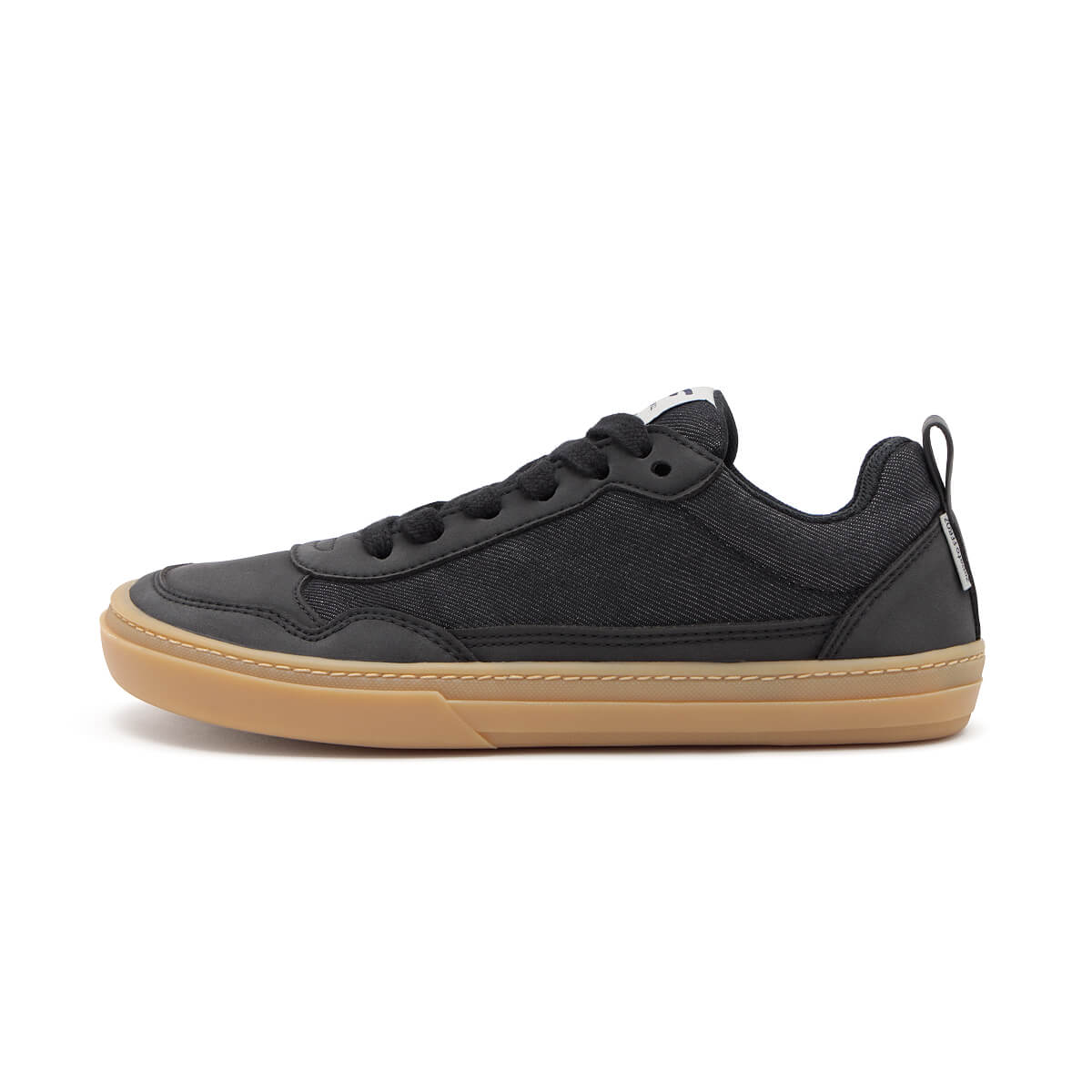 zapatillas veganas respetuosas forma pie adolescentes color negro faura freekers aw24 01 | negro Microfibra Nobuck Tejano