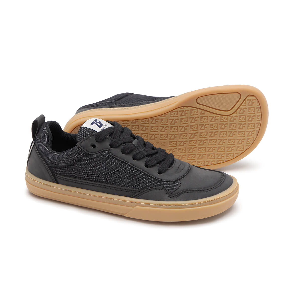 zapatillas veganas respetuosas forma pie adolescentes color negro faura freekers aw24 02 | negro Microfibra Nobuck Tejano
