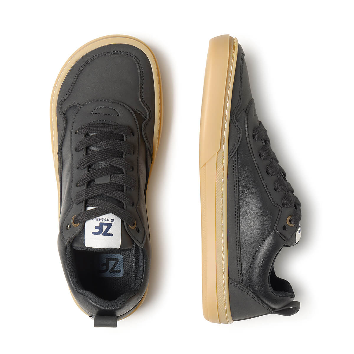 zapatillas veganas respetuosas forma pie adolescentes color negro faura freekers aw25 03 | negro Microfibra Nobuck