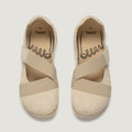 zapato respetuoso barefoot aitana freekers adulto | beige serraje reciclado | cenital