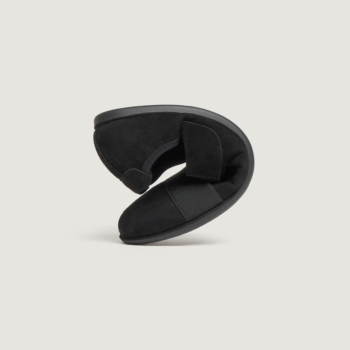 zapato respetuoso barefoot aitana freekers adulto | negro serraje reciclado | plegado