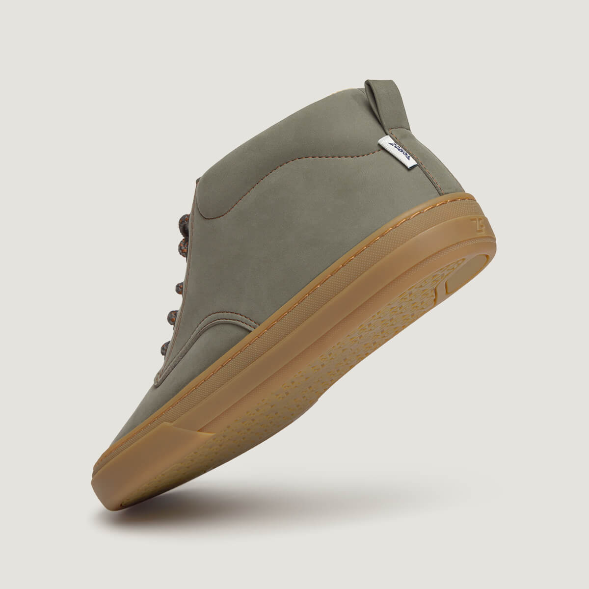 zapato respetuoso barefoot albaida freekers adulto | kaki microfibra nobuck | detalle