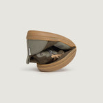 zapato respetuoso barefoot alcoy freekers adulto | kaki microfibra serraje | plegado