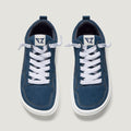 zapato respetuoso barefoot cheste freekers adulto | azul denim serraje reciclado | cenital