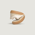 zapato respetuoso barefoot cheste freekers adulto | off white piel microserraje | plegado