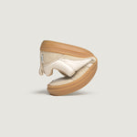 zapato respetuoso barefoot cheste freekers adulto | off white piel microserraje | plegado
