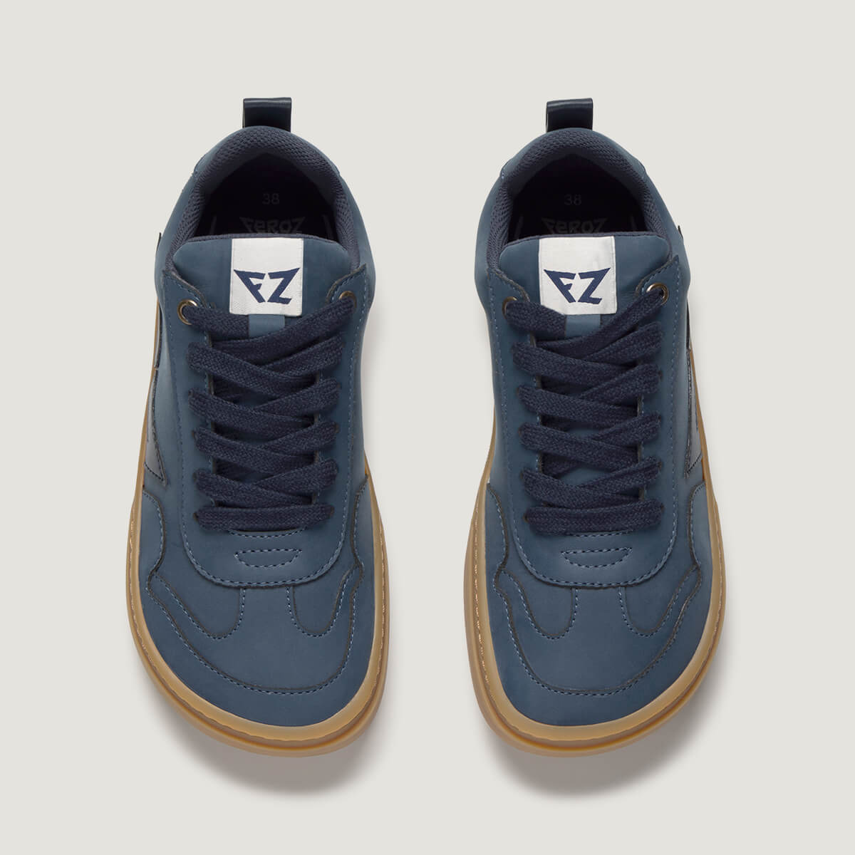 superior zapato respetuoso barefoot faura freekers adulto | azul denim microfibra nobuck