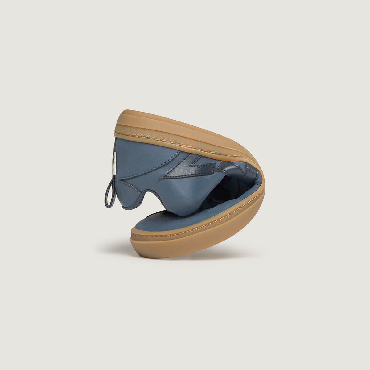 plegado zapato respetuoso barefoot faura freekers adulto | azul denim microfibra nobuck