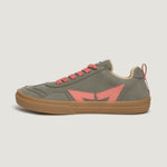 lateral zapato respetuoso barefoot faura freekers adulto | kaki microfibra nobuck