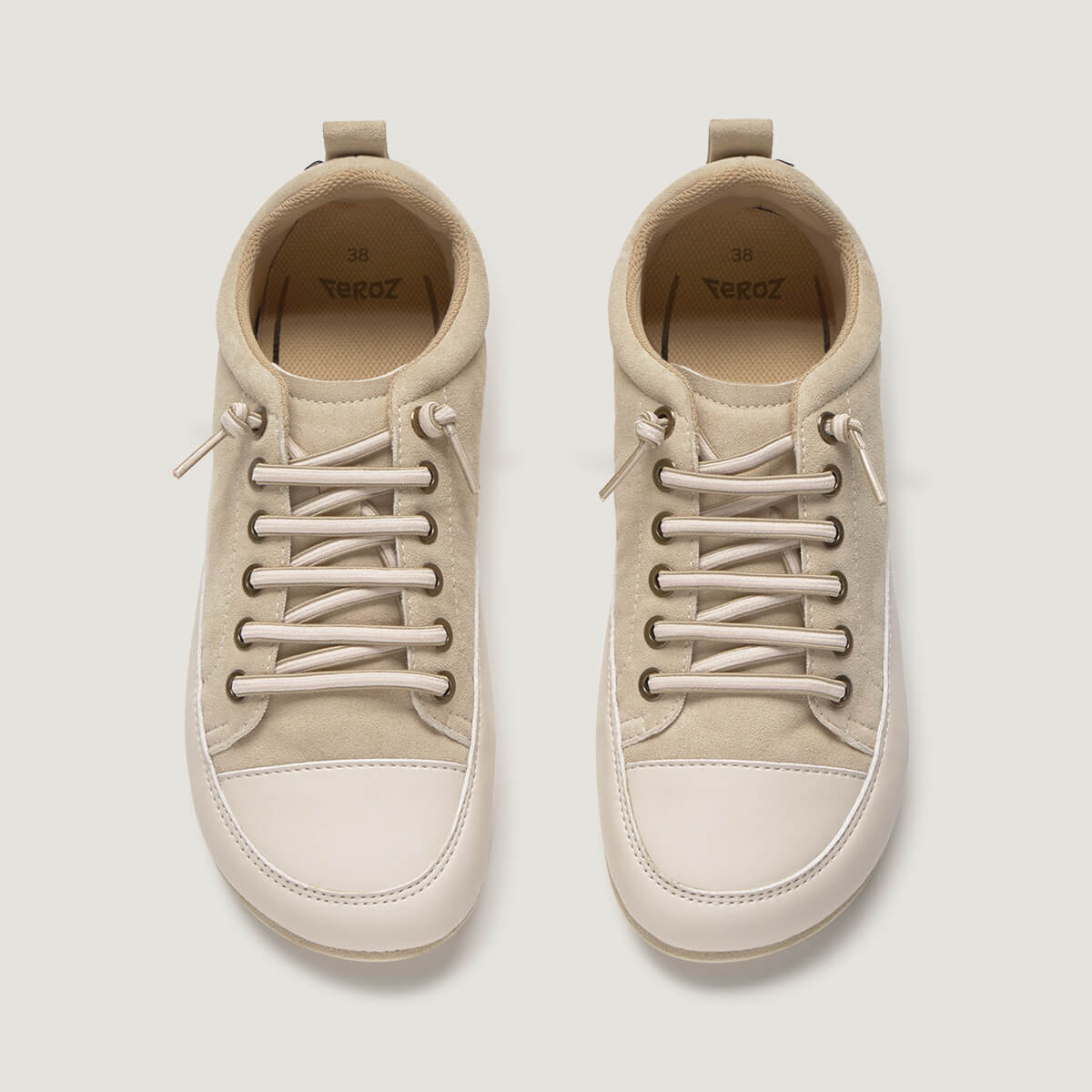 zapato respetuoso barefoot jerica freekers adulto | beige serraje reciclado microfibra | cenital