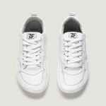 zapato respetuoso barefoot olocau freekers adulto | blanco piel | cenital