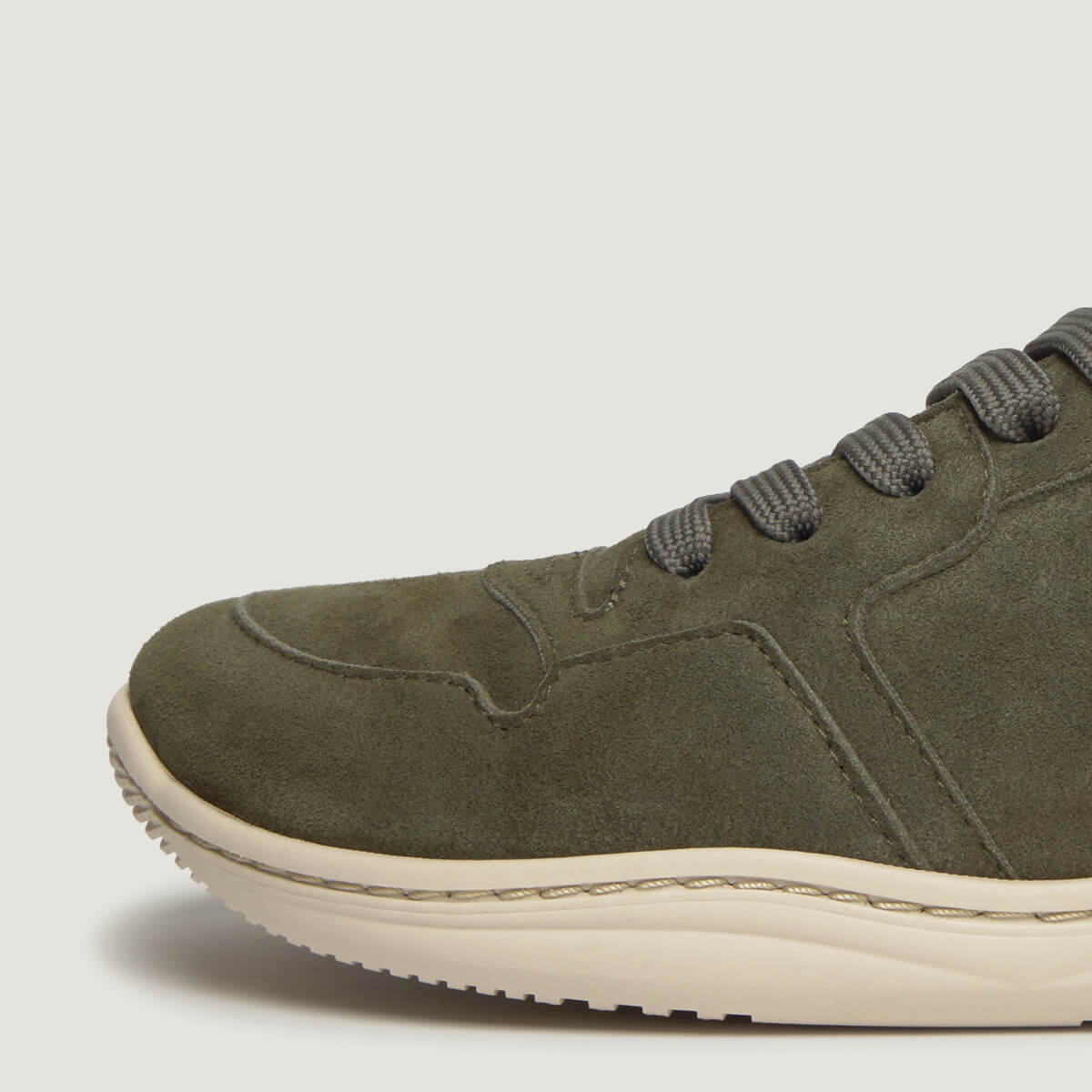 zapato respetuoso barefoot olocau freekers adulto | kaki serraje reciclado microfibra | detalle