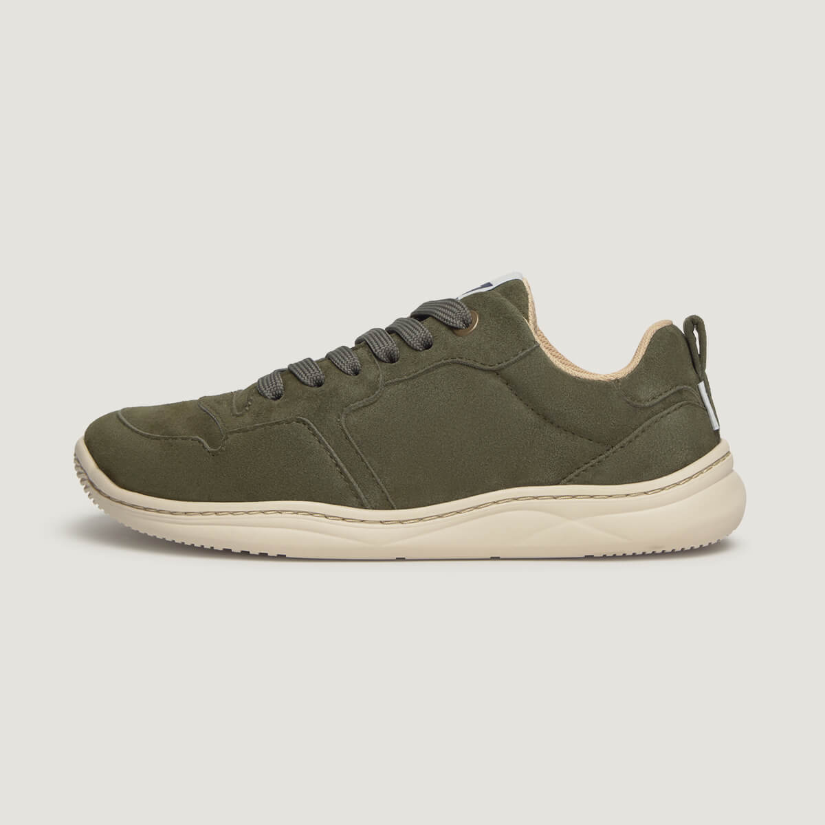 zapato respetuoso barefoot olocau freekers adulto | kaki serraje reciclado microfibra