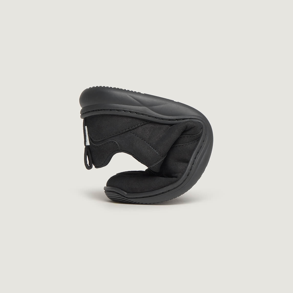 zapato respetuoso barefoot olocau freekers adulto | negro serraje reciclado microfibra | plegado