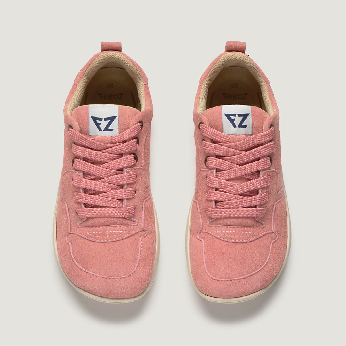 zapato respetuoso barefoot olocau freekers adulto | rosa serraje reciclado microfibra | cenital