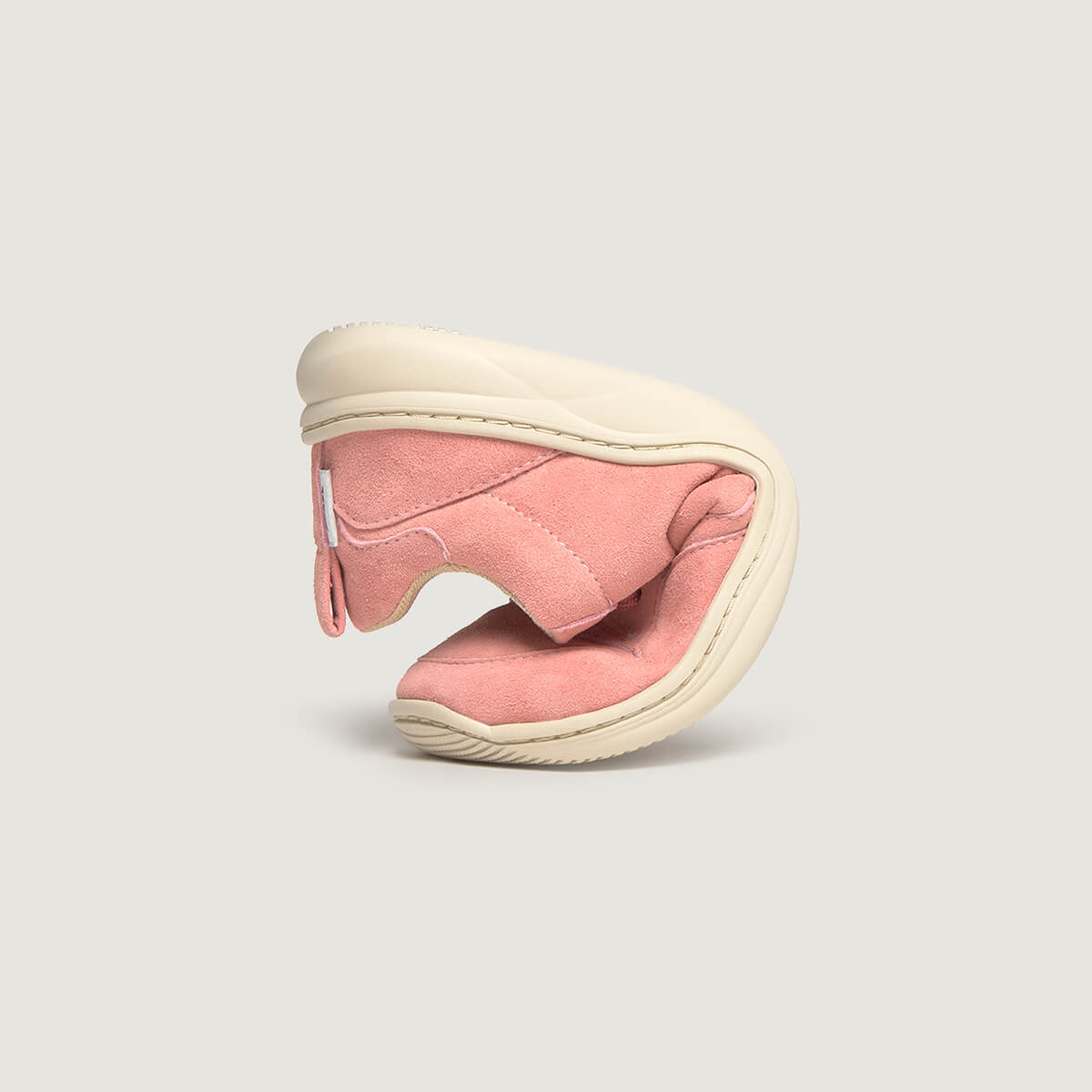 zapato respetuoso barefoot olocau freekers adulto | rosa serraje reciclado microfibra | plegado