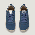 zapato respetuoso barefoot olocau freekers adulto | serraje reciclado microfibra azul | cenital