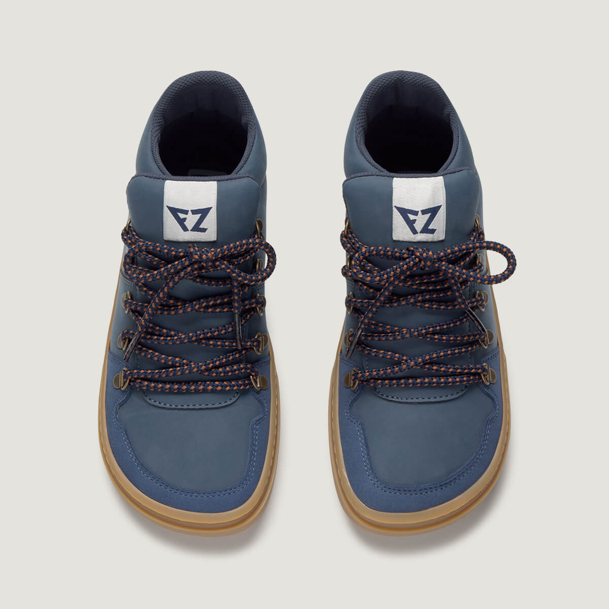 zapato respetuoso barefoot serra freekers adulto | azul denim micronobuck microserraje | cenital