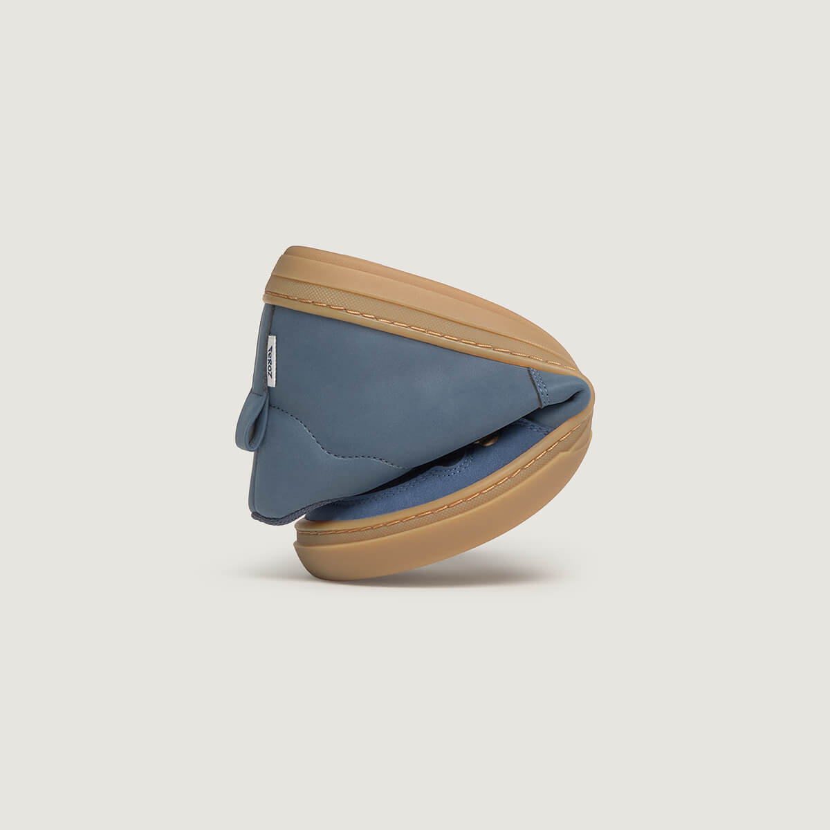 zapato respetuoso barefoot serra freekers adulto | azul denim micronobuck microserraje | plegado